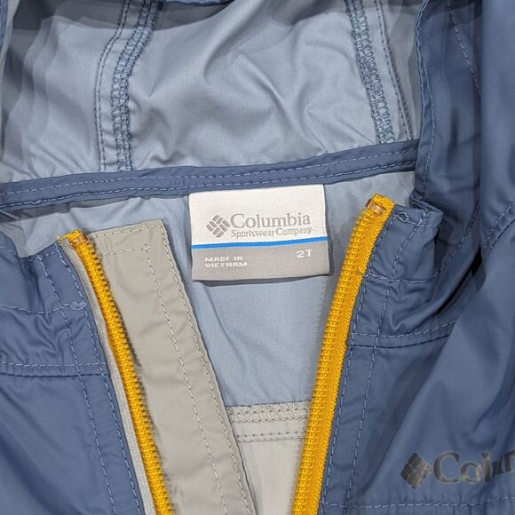 Columbia Gray Blue Lightweight Light Weight Windbreaker Jacket Boys size 2T - Picture 5 of 6